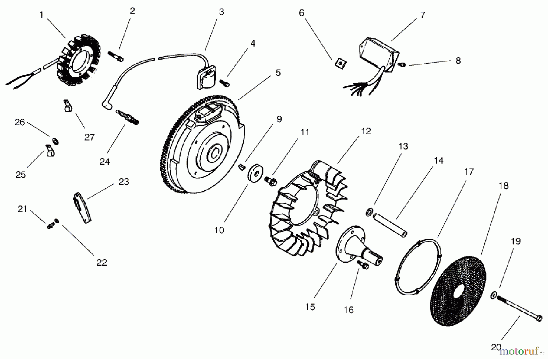  Toro Neu Mowers, Lawn & Garden Tractor Seite 1 73561 (522xi) - Toro 522xi Garden Tractor, 2000 (000000001-000999999) GROUP 5-IGNITION/ELECTRICAL
