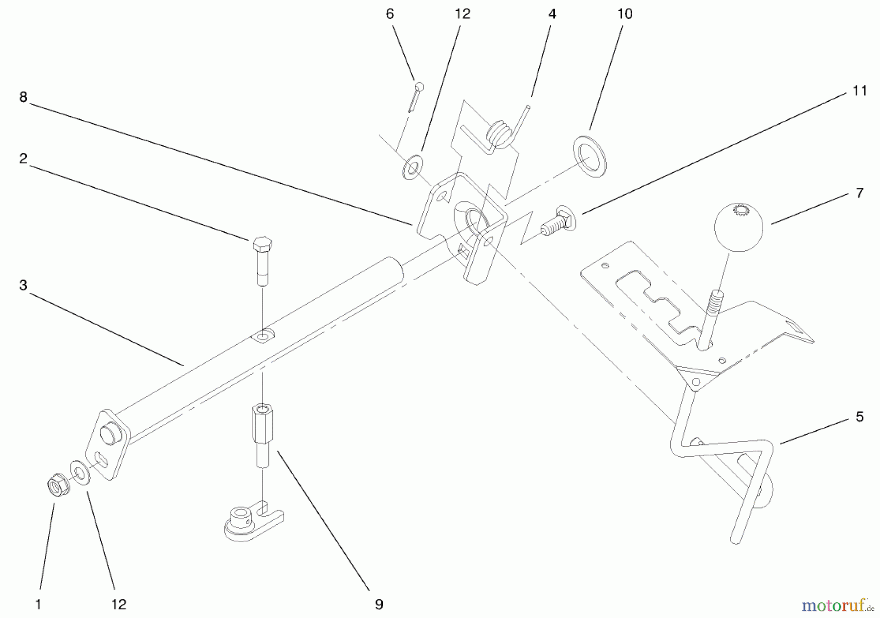 Toro Neu Mowers, Lawn & Garden Tractor Seite 1 73561 (522xi) - Toro 522xi Garden Tractor, 1999 (9900001-9999999) HI-LO SHIFT ASSEMBLY