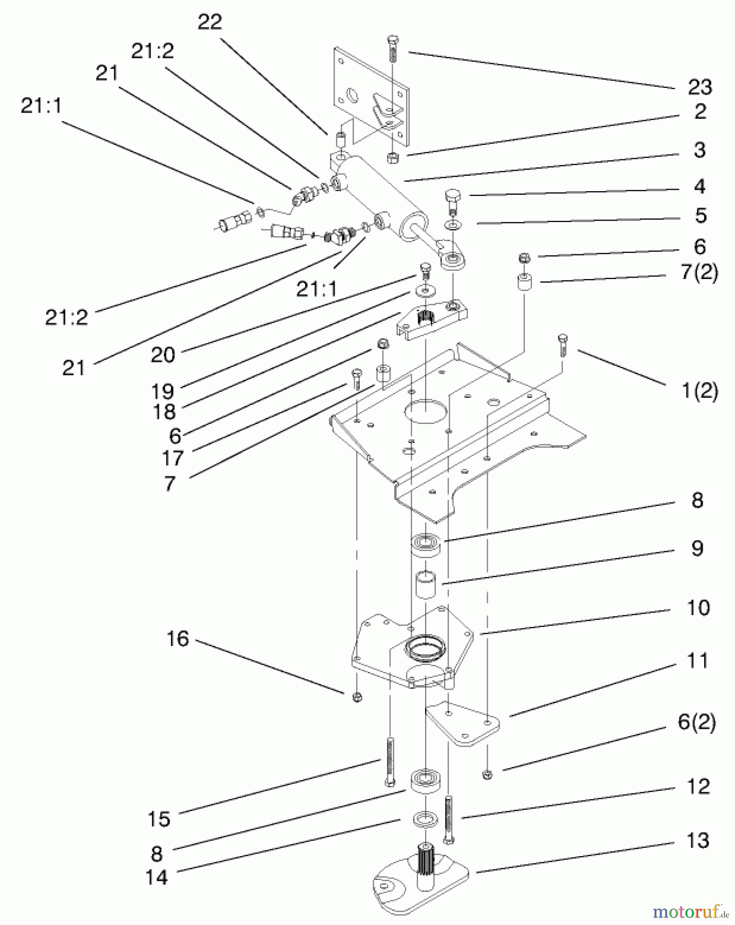 Toro Neu Mowers, Lawn & Garden Tractor Seite 1 73561 (522xi) - Toro 522xi Garden Tractor, 1999 (9900001-9999999) LOWER POWER STEERING ASSEMBLY