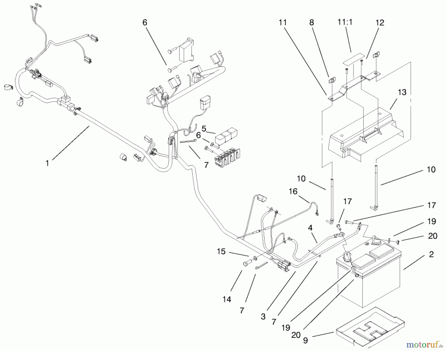 Toro Neu Mowers, Lawn & Garden Tractor Seite 1 73561 (522xi) - Toro 522xi Garden Tractor, 2000 (200000201-200999999) 22 HP ELECTRICAL ASSEMBLY
