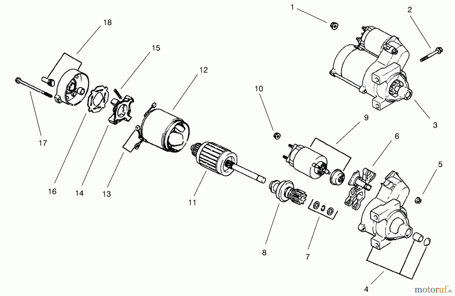 Toro Neu Mowers, Lawn & Garden Tractor Seite 1 73561 (522xi) - Toro 522xi Garden Tractor, 2000 (200000201-200999999) GROUP 7-STARTING SYSTEM