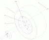 Toro 73561 (522xi) - 522xi Garden Tractor, 2000 (200000201-200999999) Ersatzteile WHEEL ASSEMBLY