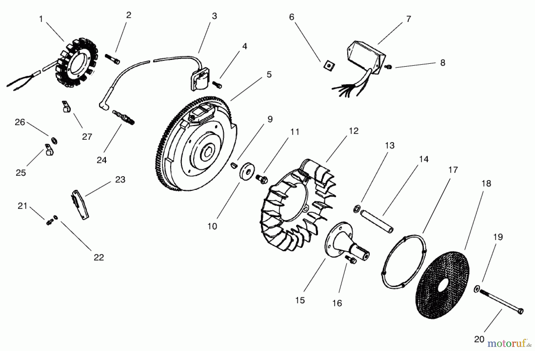  Toro Neu Mowers, Lawn & Garden Tractor Seite 1 73561 (522xi) - Toro 522xi Garden Tractor, 2002 (220000001-220999999) GROUP 5-IGNITION/ELECTRICAL
