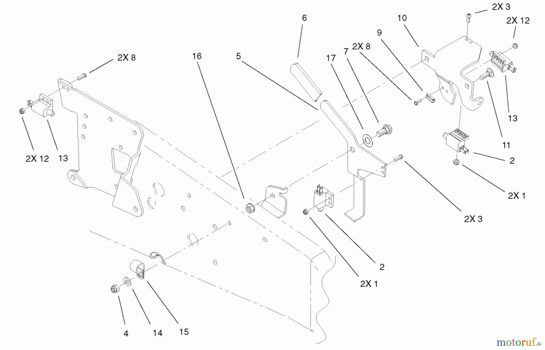  Toro Neu Mowers, Lawn & Garden Tractor Seite 1 73561 (522xi) - Toro 522xi Garden Tractor, 2002 (220000001-220999999) PARKING BRAKE UPPER ASSEMBLY