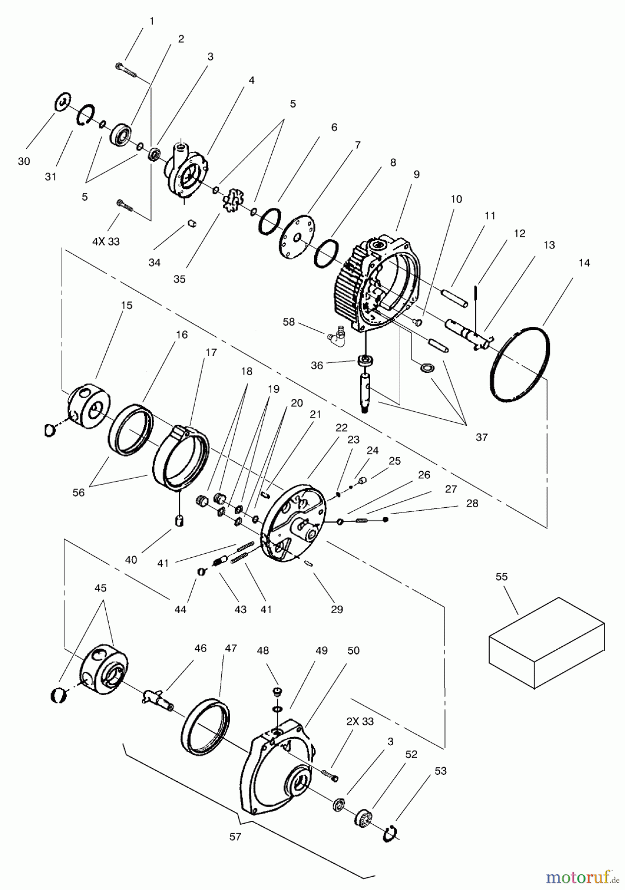  Toro Neu Mowers, Lawn & Garden Tractor Seite 1 73561 (522xi) - Toro 522xi Garden Tractor, 2003 (230000001-230999999) HYDRO TRANSMISSION NO. 94-9003
