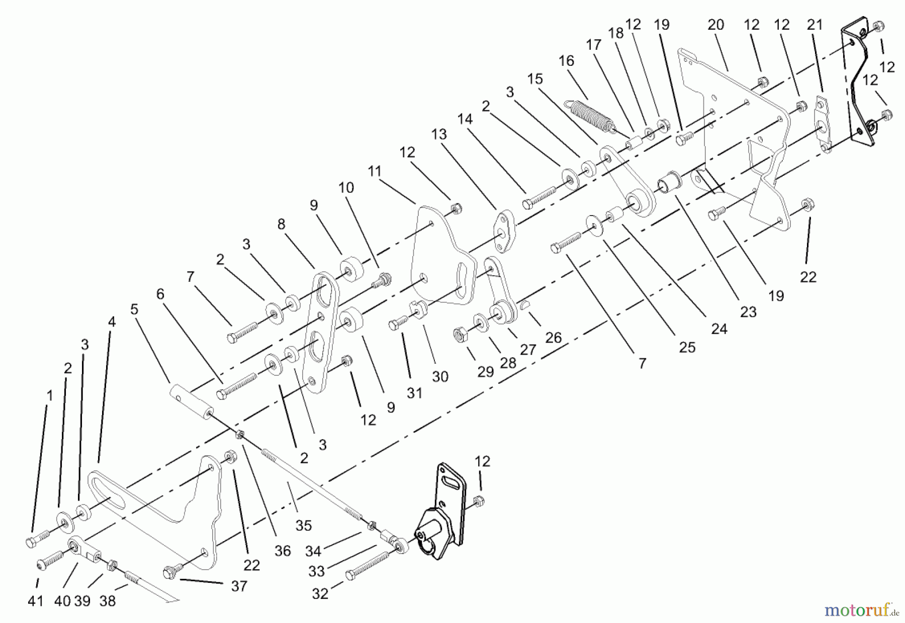 Toro Neu Mowers, Lawn & Garden Tractor Seite 1 73570 (520xi) - Toro 520xi Garden Tractor, 2003 (230000001-230999999) REAR SMART TURN ASSEMBLY