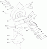 Toro 79480 - 42"/48" Vacuum Bagger, XT Series Garden Tractors, 2006 (260000001-260999999) Ersatzteile BLOWER HOUSING ASSEMBLY