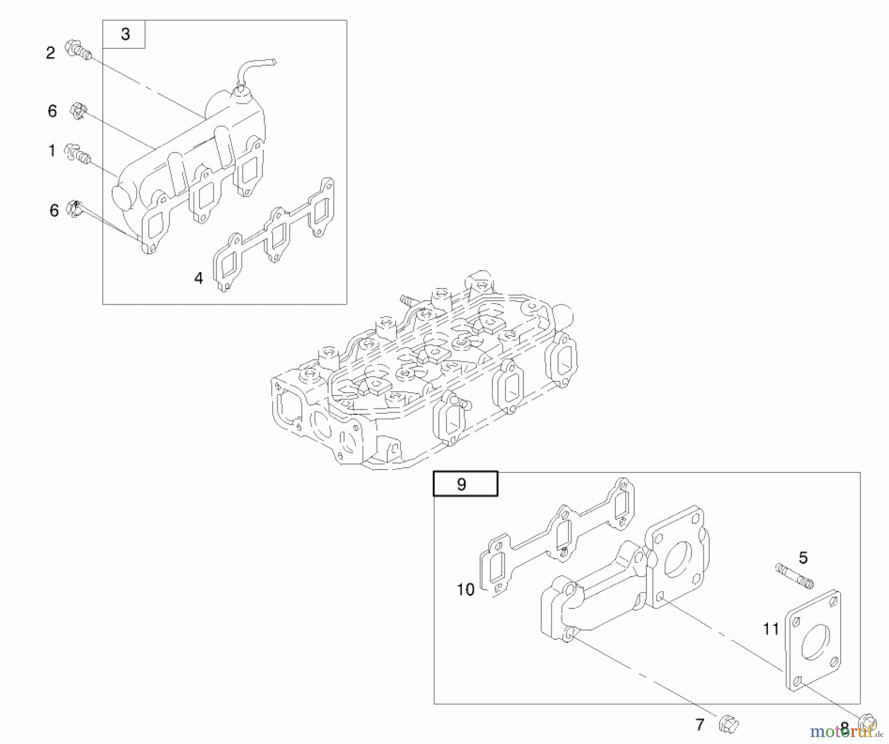 Toro Neu Mowers, Lawn & Garden Tractor Seite 1 73590 (523Dxi) - Toro 523Dxi Garden Tractor, 2002 (220000001-220999999) ENGINE ASSEMBLY #10