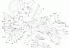 Toro 73590 (523Dxi) - 523Dxi Garden Tractor, 2001 (210000001-210999999) Ersatzteile FENDER, FOOTREST, & SEAT ASSEMBLY