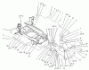 Toro 73590 (523Dxi) - 523Dxi Garden Tractor, 2004 (240000001-240999999) Ersatzteile BUMPER & HOOD SUPPORT