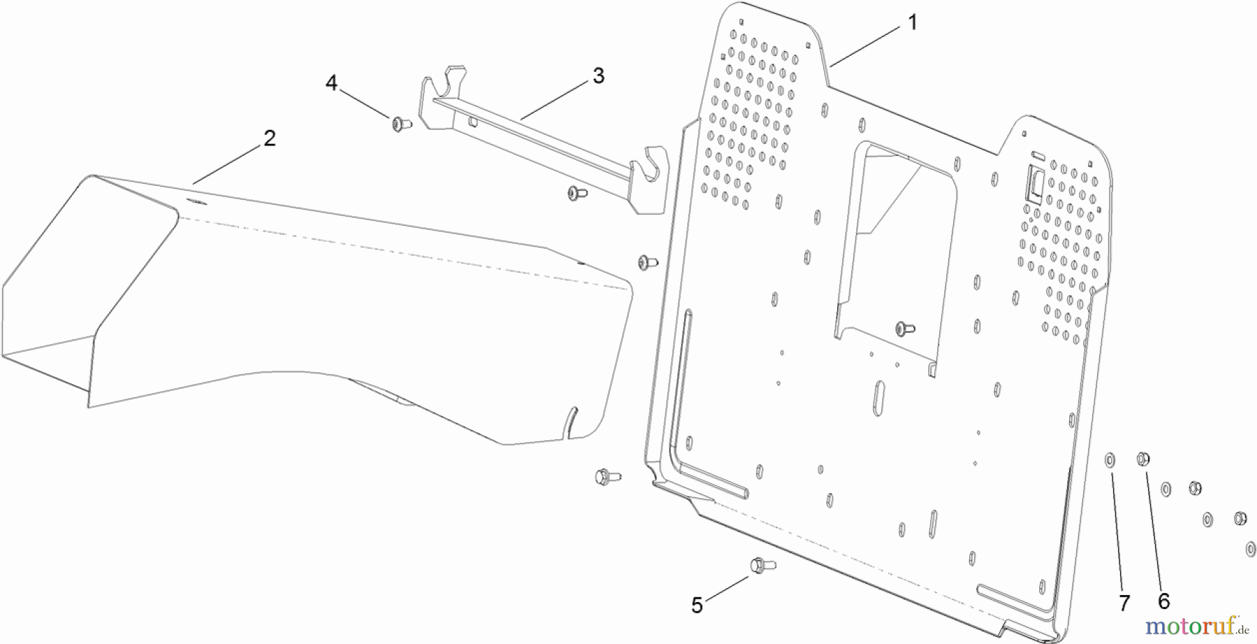 Toro Neu Mowers, Lawn & Garden Tractor Seite 1 74560 (DH 140) - Toro DH 140 Lawn Tractor, 2012 (SN 312000001-312999999) TUNNEL ASSEMBLY