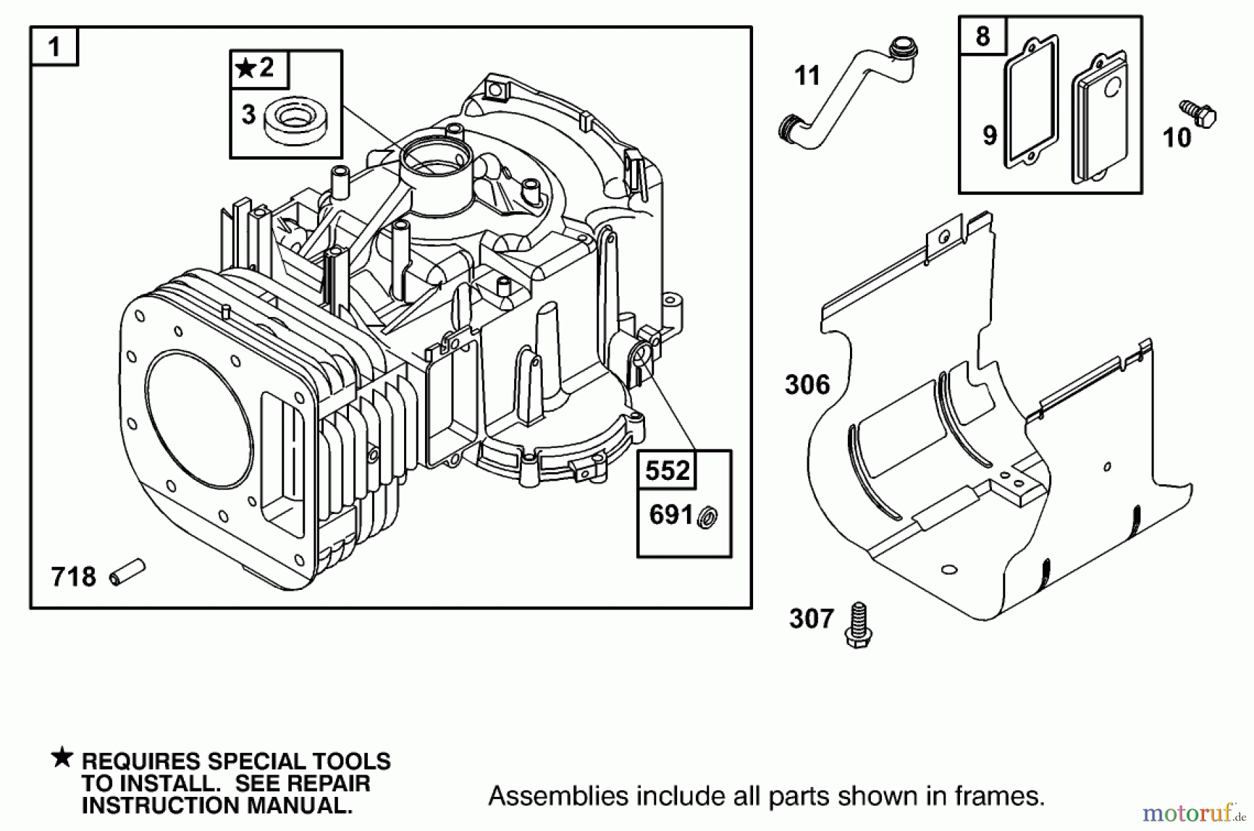 Toro Neu Mowers, Lawn & Garden Tractor Seite 1 74570 (170-DH) - Toro 170-DH Lawn Tractor, 2000 (200000001-200999999) ENGINE BRIGGS & STRATTON MODEL 311777-0151-E1 #1