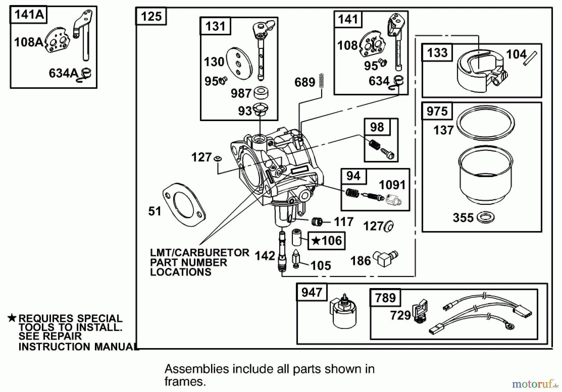Toro Neu Mowers, Lawn & Garden Tractor Seite 1 74570 (170-DH) - Toro 170-DH Lawn Tractor, 2000 (200000001-200999999) ENGINE BRIGGS & STRATTON MODEL 311777-0151-E1 #4