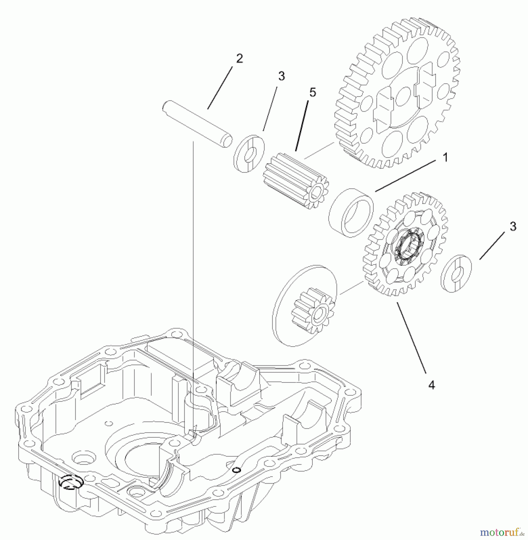 Toro Neu Mowers, Lawn & Garden Tractor Seite 1 74570 (170-DH) - Toro 170-DH Lawn Tractor, 2000 (200000001-200999999) FINAL PINION ASSEMBLY TRANSMISSION ASSEMBLY NO. 104-2889