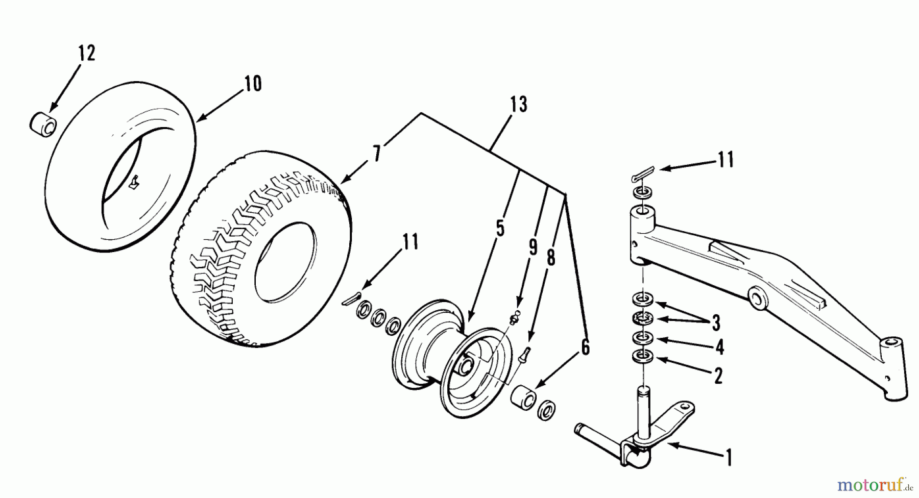 Toro Neu Accessories, Mower 80491 - Toro Heavy-Duty Wheels/Spindles Kit, 1986 PARTS LIST FOR HEAVY DUTY FRONT WHEELS AND SPINDLES KIT FACTORY ORDER NUMBER 8-0491