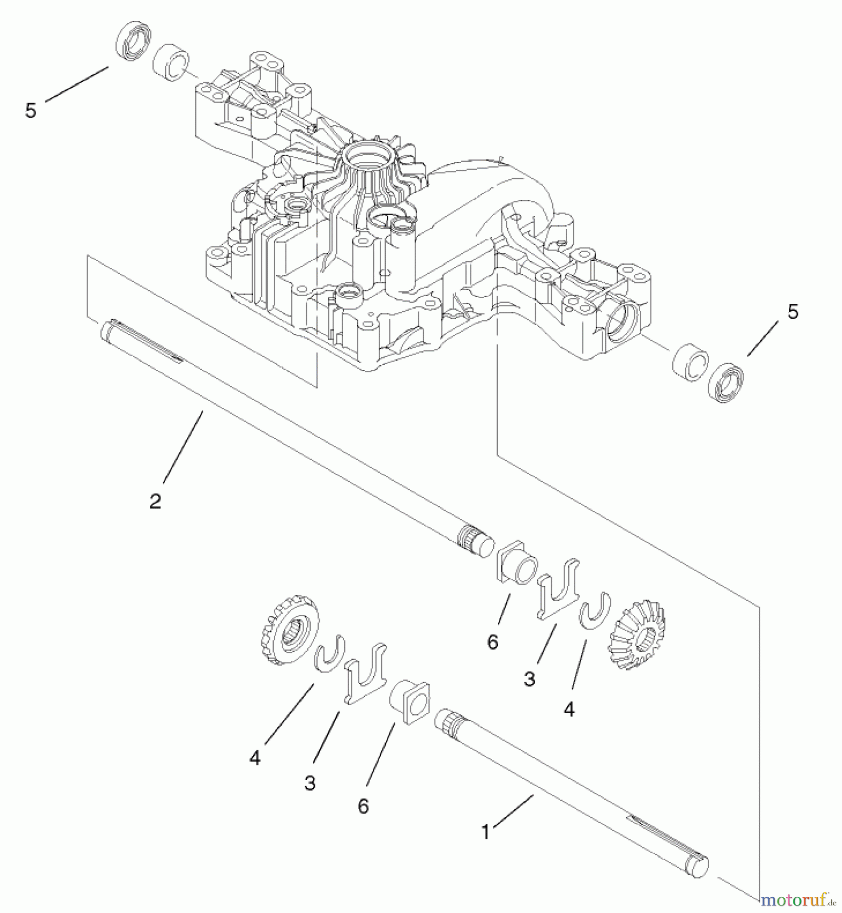 Toro Neu Mowers, Lawn & Garden Tractor Seite 1 74570 (170-DH) - Toro 170-DH Lawn Tractor, 2001 (210000001-210999999) AXLE SHAFT ASSEMBLY