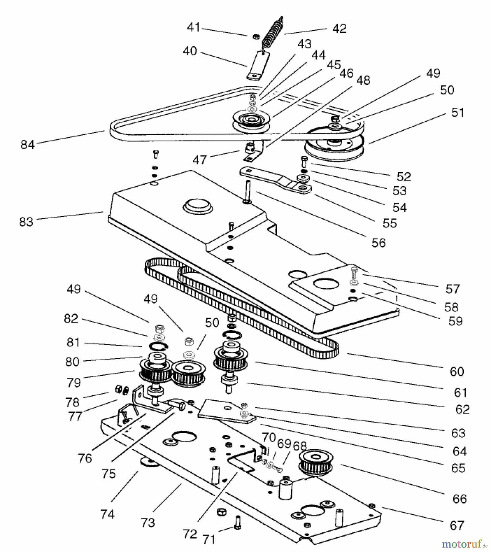 Toro Neu Mowers, Lawn & Garden Tractor Seite 1 74570 (170-DH) - Toro 170-DH Lawn Tractor, 2001 (210000001-210999999) CUTTING PAN ASSEMBLY