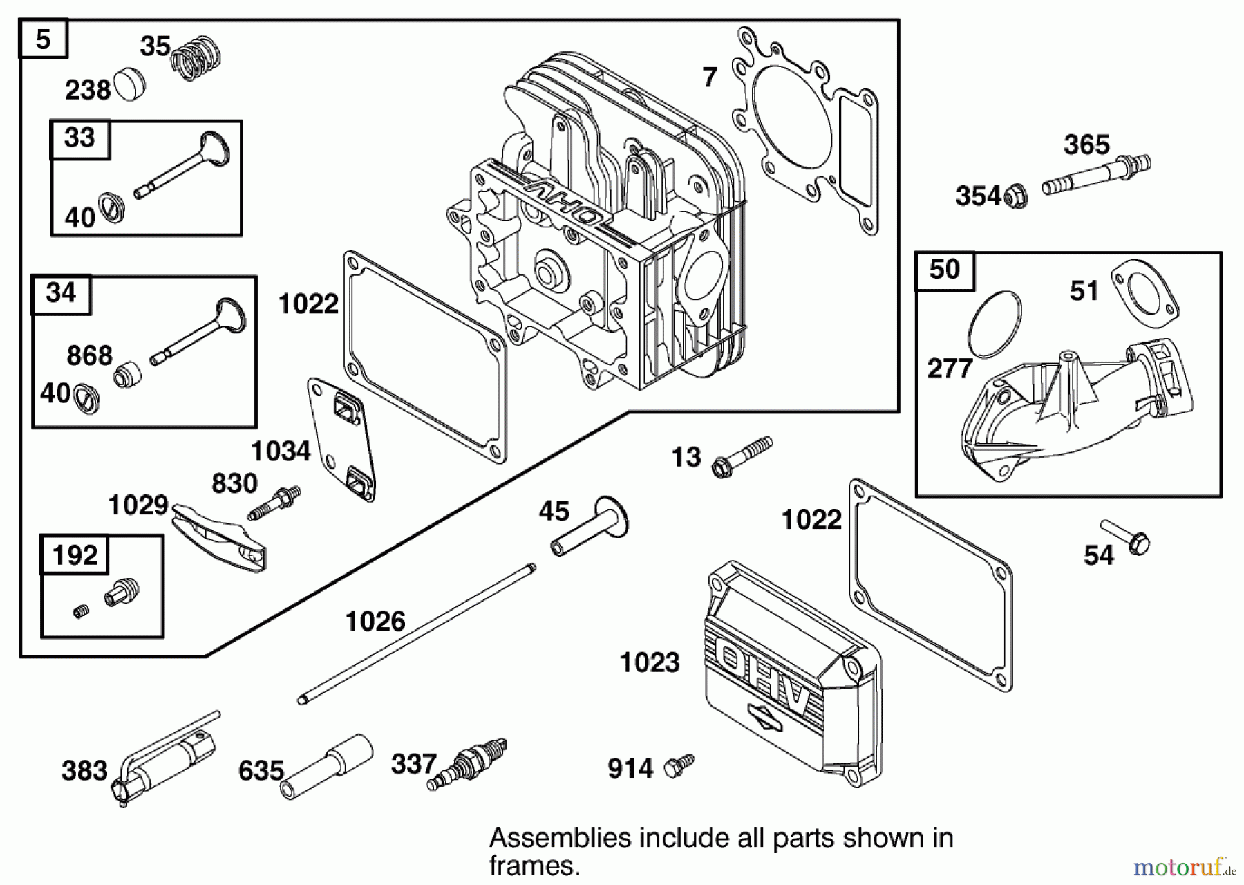 Toro Neu Mowers, Lawn & Garden Tractor Seite 1 74570 (170-DH) - Toro 170-DH Lawn Tractor, 2001 (210000001-210999999) CYLINDER ASSEMBLY ENGINE BRIGGS AND STRATTON MODEL 311777-0151-E1 #2