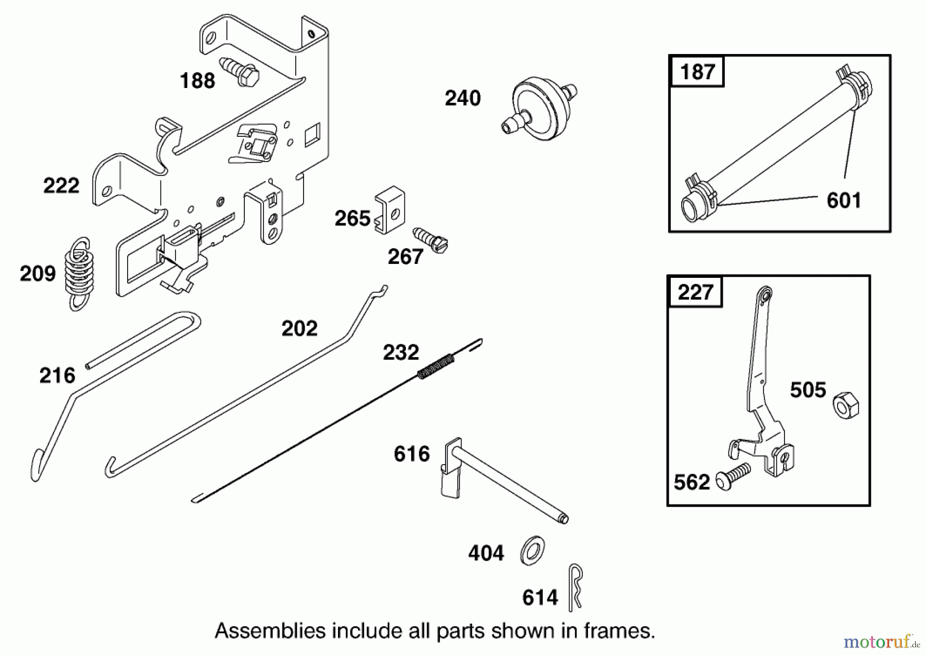 Toro Neu Mowers, Lawn & Garden Tractor Seite 1 74570 (170-DH) - Toro 170-DH Lawn Tractor, 2001 (210000001-210999999) GOVERNOR ASSEMBLY ENGINE BRIGGS AND STRATTON MODEL 311777-0151-E1