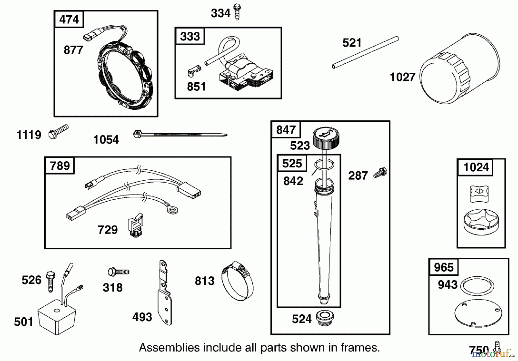 Toro Neu Mowers, Lawn & Garden Tractor Seite 1 74570 (170-DH) - Toro 170-DH Lawn Tractor, 2001 (210000001-210999999) OIL FILTER, TUBE, AND PUMP ASSEMBLY ENGINE BRIGGS AND STRATTON MODEL 311777-0151-E1
