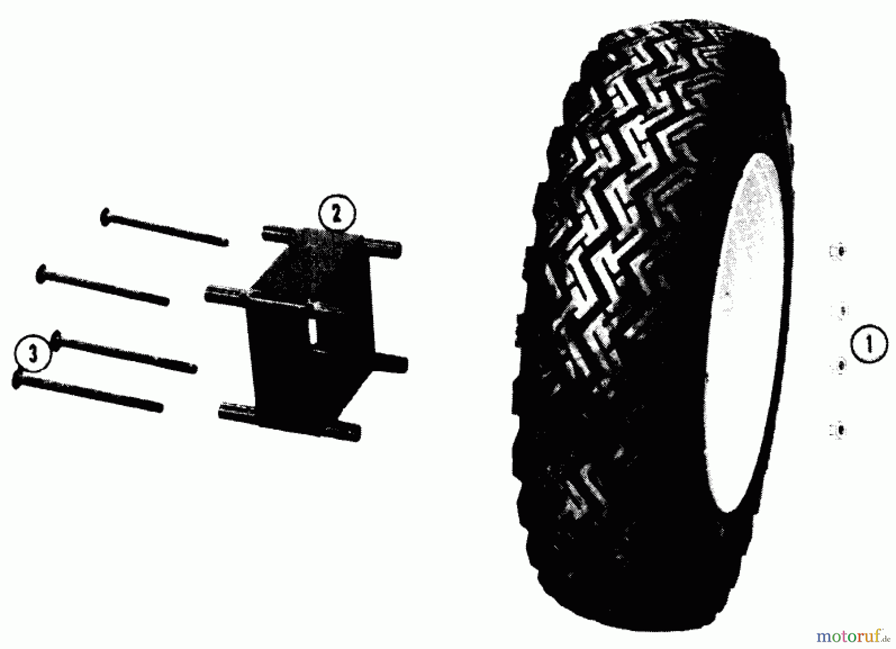 Toro Neu Accessories, Mower 80711 - Toro Dual Wheel Kit, 3/4/500 Garden Tractors, 1968 DUAL WHEEL KIT MODEL NO. 80711 (FORMERLY DW-62)