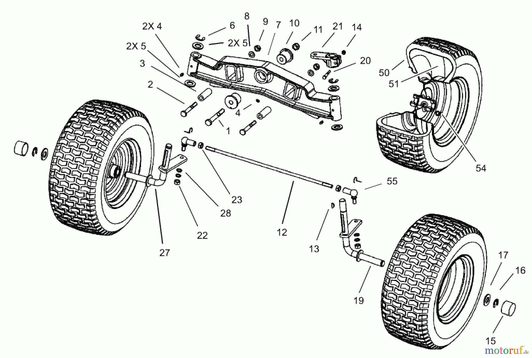 Toro Neu Mowers, Lawn & Garden Tractor Seite 1 74570 (170-DH) - Toro 170-DH Lawn Tractor, 2003 (230000001-230999999) FRONT AXLE ASSEMBLY