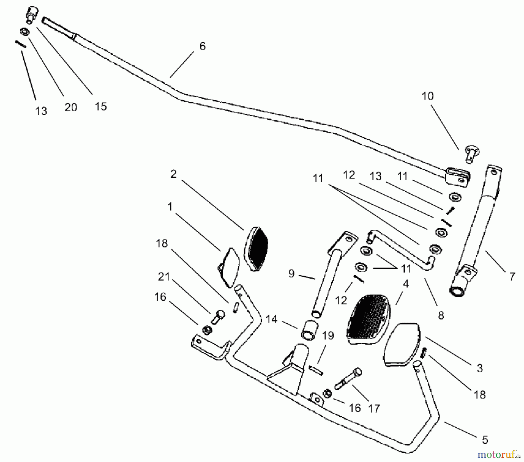  Toro Neu Mowers, Lawn & Garden Tractor Seite 1 74570 (170-DH) - Toro 170-DH Lawn Tractor, 2003 (230000001-230999999) TRAVEL PEDAL ASSEMBLY