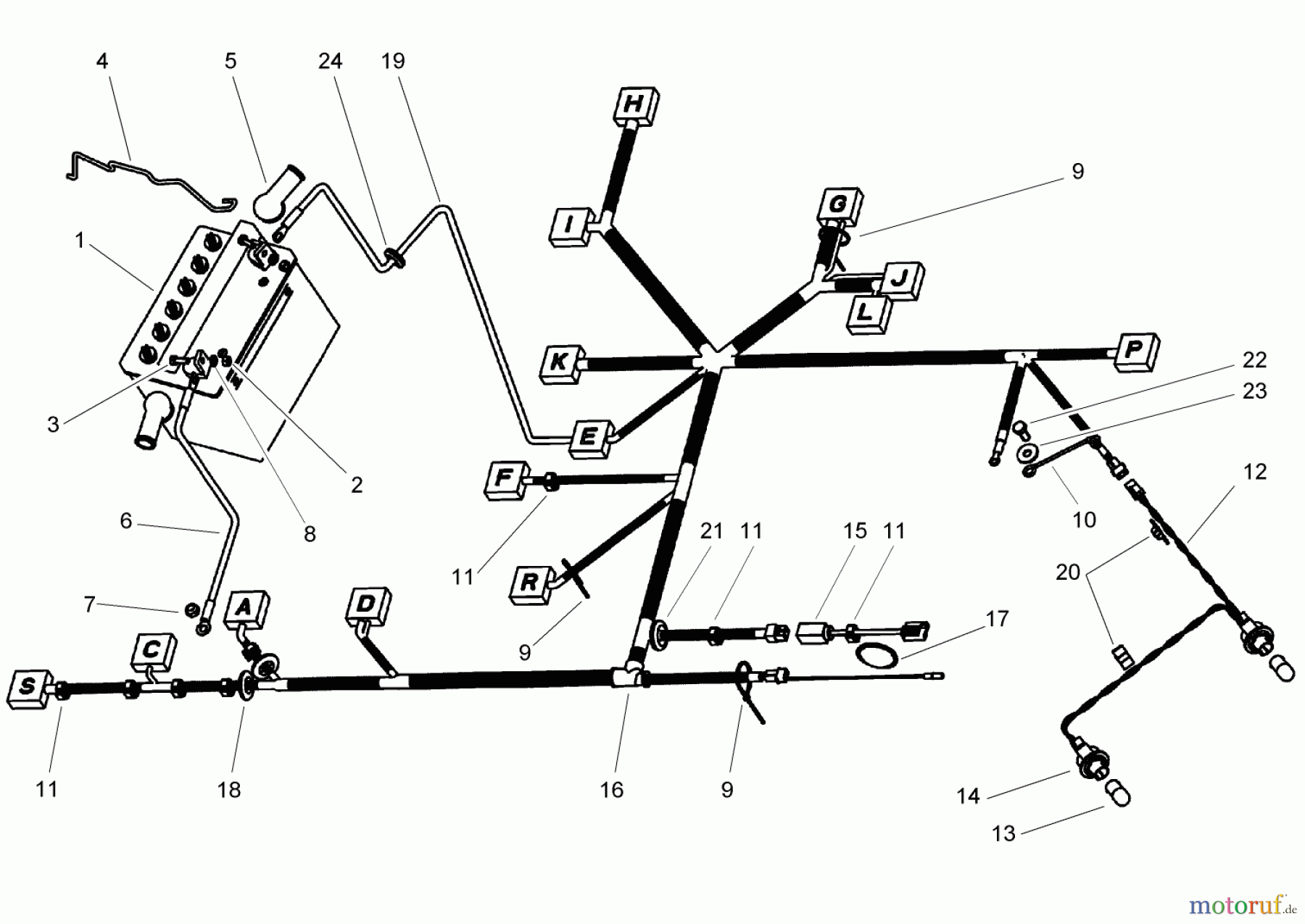Toro Neu Mowers, Lawn & Garden Tractor Seite 1 74570 (170-DH) - Toro 170-DH Lawn Tractor, 2004 (240000001-240999999) ELECTRICAL ASSEMBLY