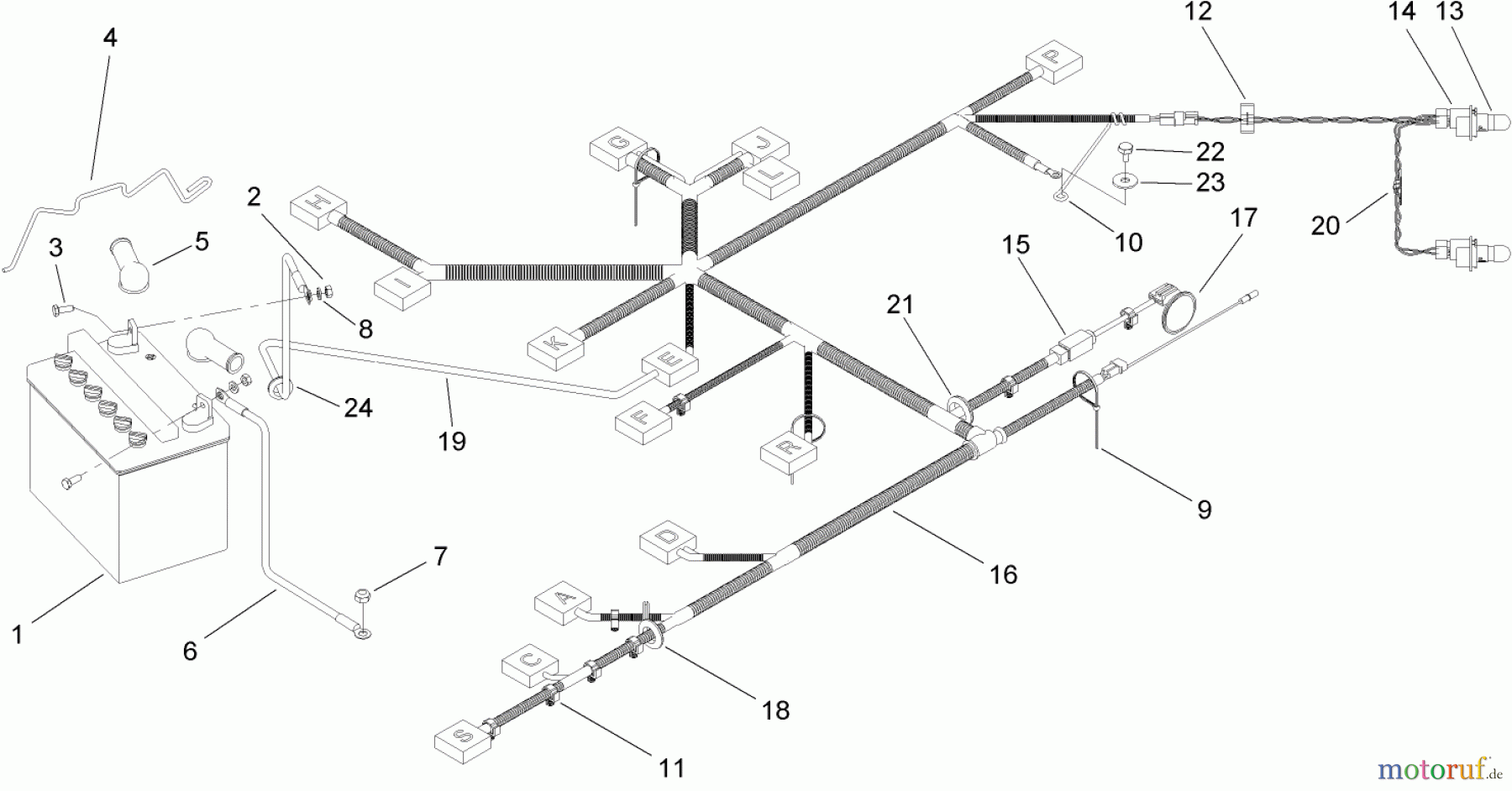 Toro Neu Mowers, Lawn & Garden Tractor Seite 1 74570 (DH 210) - Toro DH 210 Lawn Tractor, 2006 (260000001-260999999) ELECTRICAL ASSEMBLY