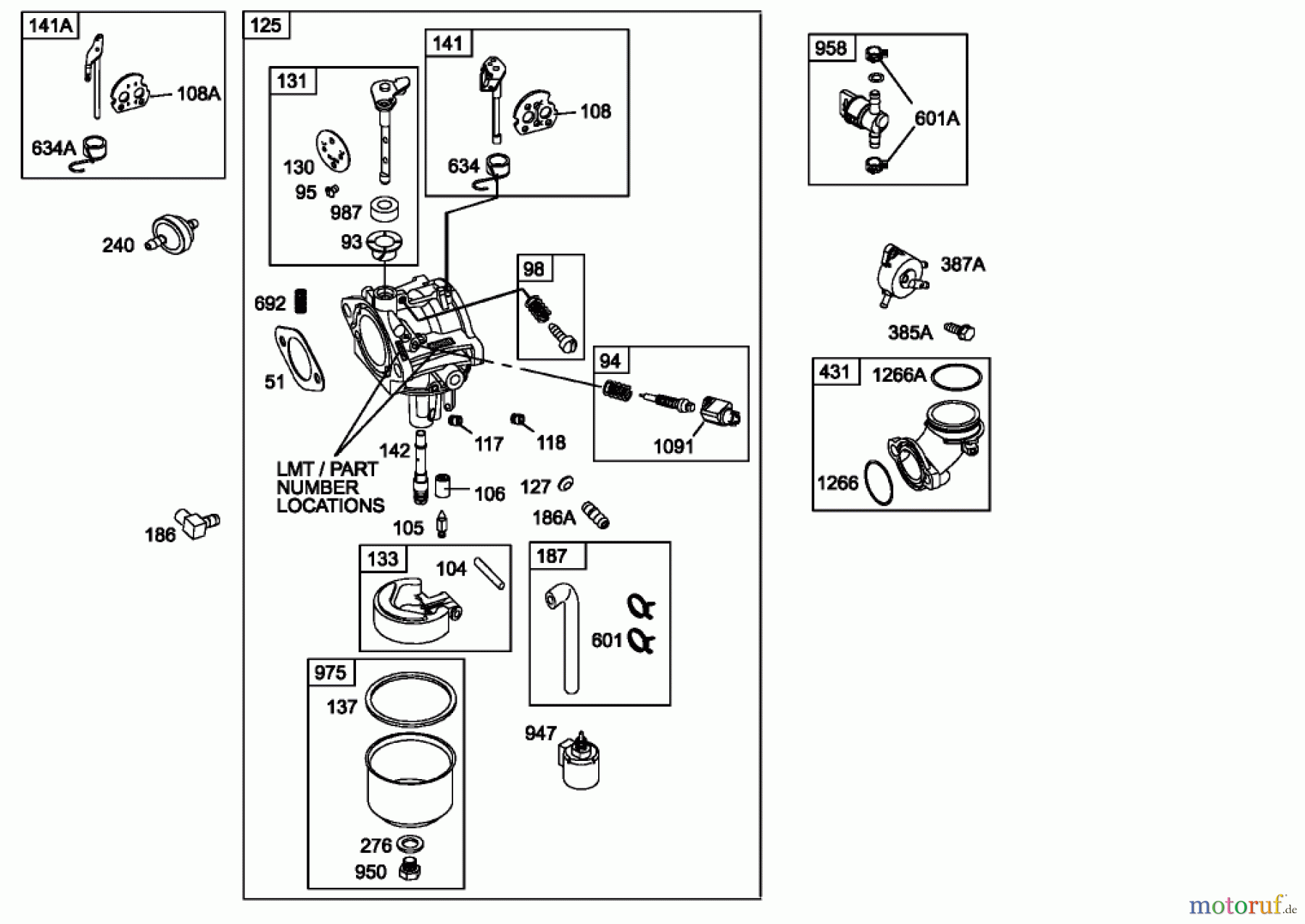 Toro Neu Mowers, Lawn & Garden Tractor Seite 1 74571 (150-DH) - Toro 150-DH Lawn Tractor, 2004 (240000001-240999999) CARBURETOR ASSEMBLY BRIGGS AND STRATTON 282H79-23502