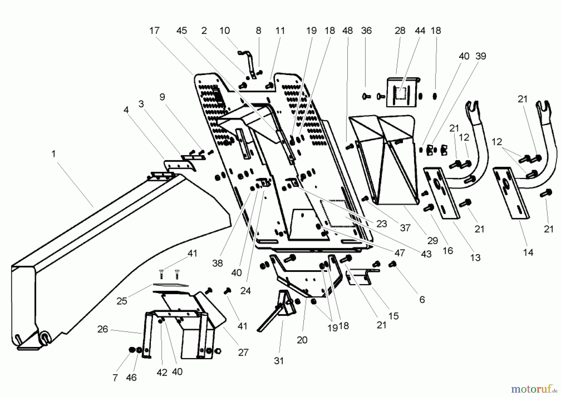 Toro Neu Mowers, Lawn & Garden Tractor Seite 1 74571 (150-DH) - Toro 150-DH Lawn Tractor, 2004 (240000001-240999999) COLLECTOR ASSEMBLY