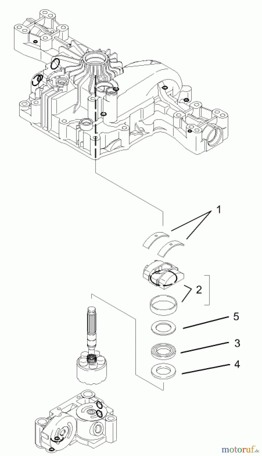 Toro Neu Mowers, Lawn & Garden Tractor Seite 1 74571 (150-DH) - Toro 150-DH Lawn Tractor, 2004 (240000001-240999999) RANGE SHIFT ASSEMBLY TRANSMISSION ASSEMBLY NO. 104-2889