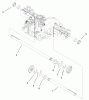 Toro 74571 (DH 200) - DH 200 Lawn Tractor, 2005 (250000001-250999999) Ersatzteile AXLE SHAFT ASSEMBLY TRANSMISSION ASSEMBLY NO. 104-2889