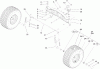 Toro 74571 (DH 200) - DH 200 Lawn Tractor, 2005 (250000001-250999999) Ersatzteile FRONT AXLE ASSEMBLY