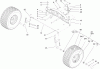 Toro 74571 (DH 200) - DH 200 Lawn Tractor, 2006 (260000001-260999999) Ersatzteile FRONT AXLE ASSEMBLY