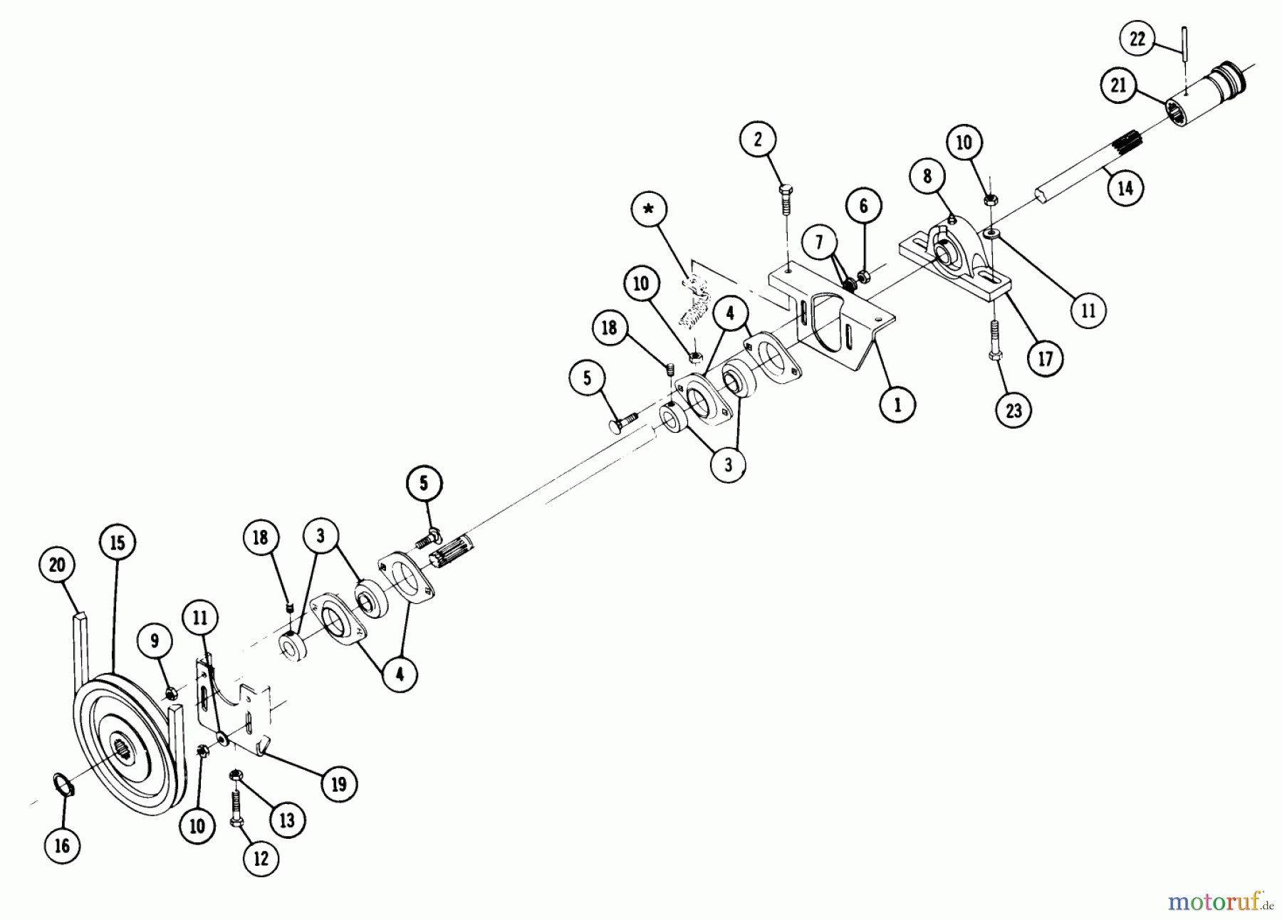 Toro Neu Accessories 83222 - Toro Rear PTO, 1974 PARTS LIST-REAR POWER TAKE-OFF MODEL 8-3222 FOR 60