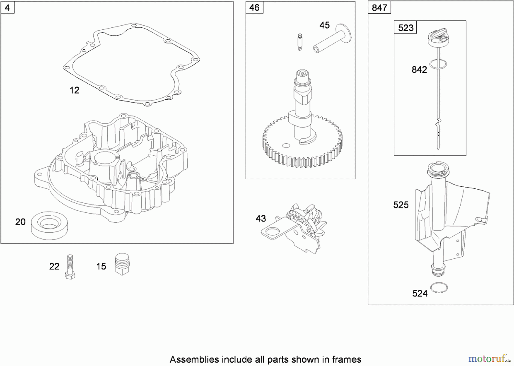 Toro Neu Mowers, Lawn & Garden Tractor Seite 1 74573 (DH 200) - Toro DH 200 Lawn Tractor, 2009 (290000481-290999999) CRANKCASE ASSEMBLY BRIGGS AND STRATTON MODEL 31A607-0117-E1
