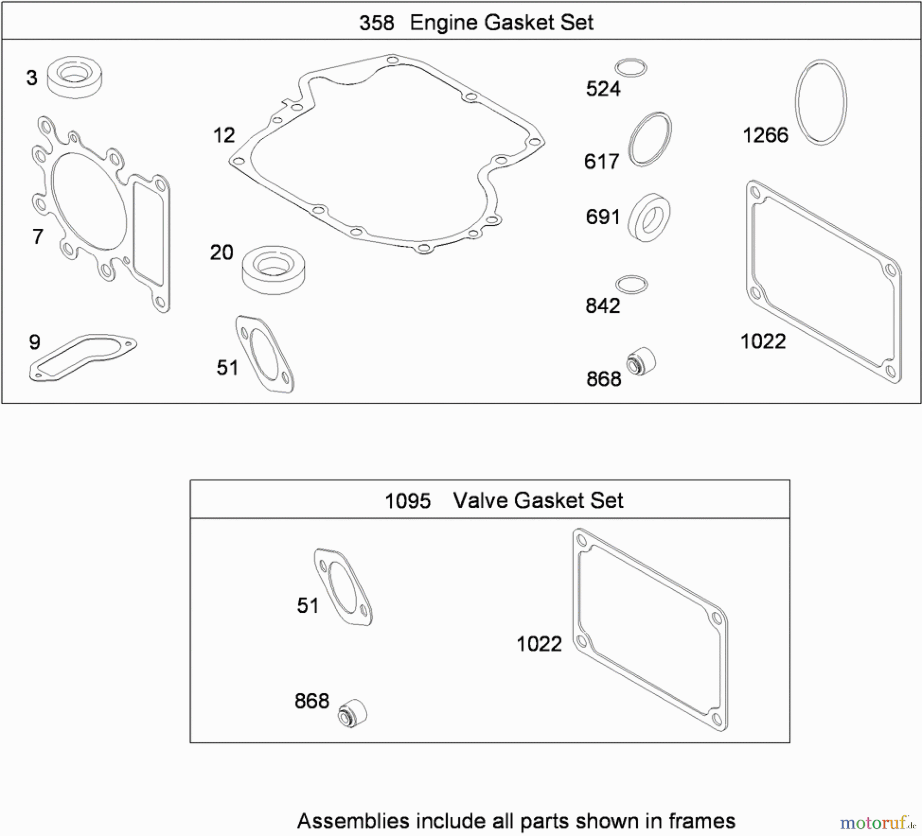 Toro Neu Mowers, Lawn & Garden Tractor Seite 1 74573 (DH 200) - Toro DH 200 Lawn Tractor, 2009 (290000481-290999999) GASKET SET BRIGGS AND STRATTON MODEL 31A607-0117-E1