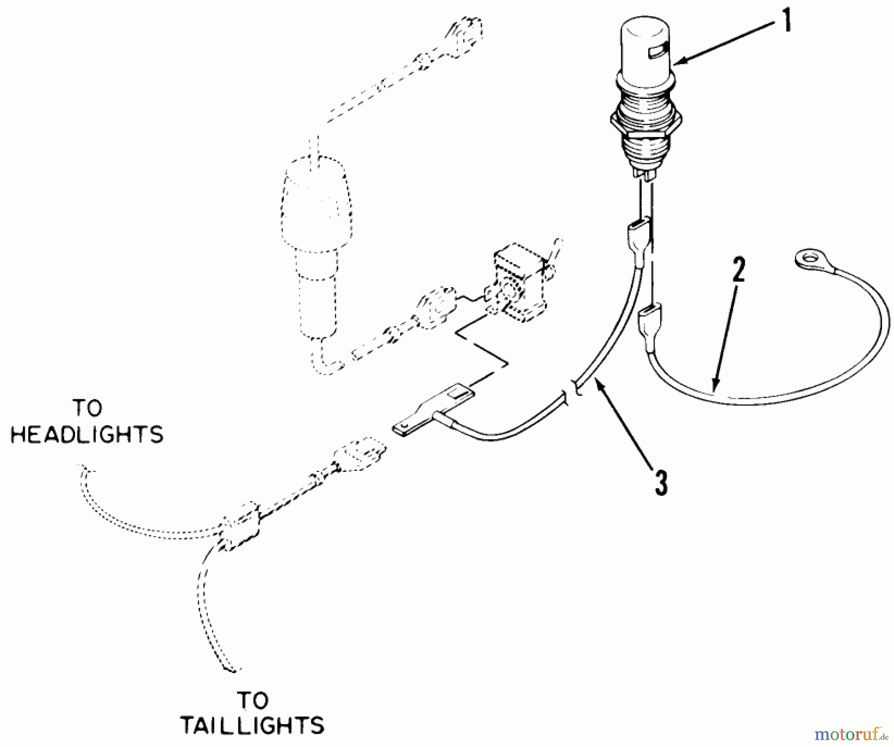 Toro Neu Accessories, Mower 80825 - Toro Dash Light, 1979 PARTS LIST FOR INSTRUMENT LIGHT FACTORY ORDER NUMBER 8-0825