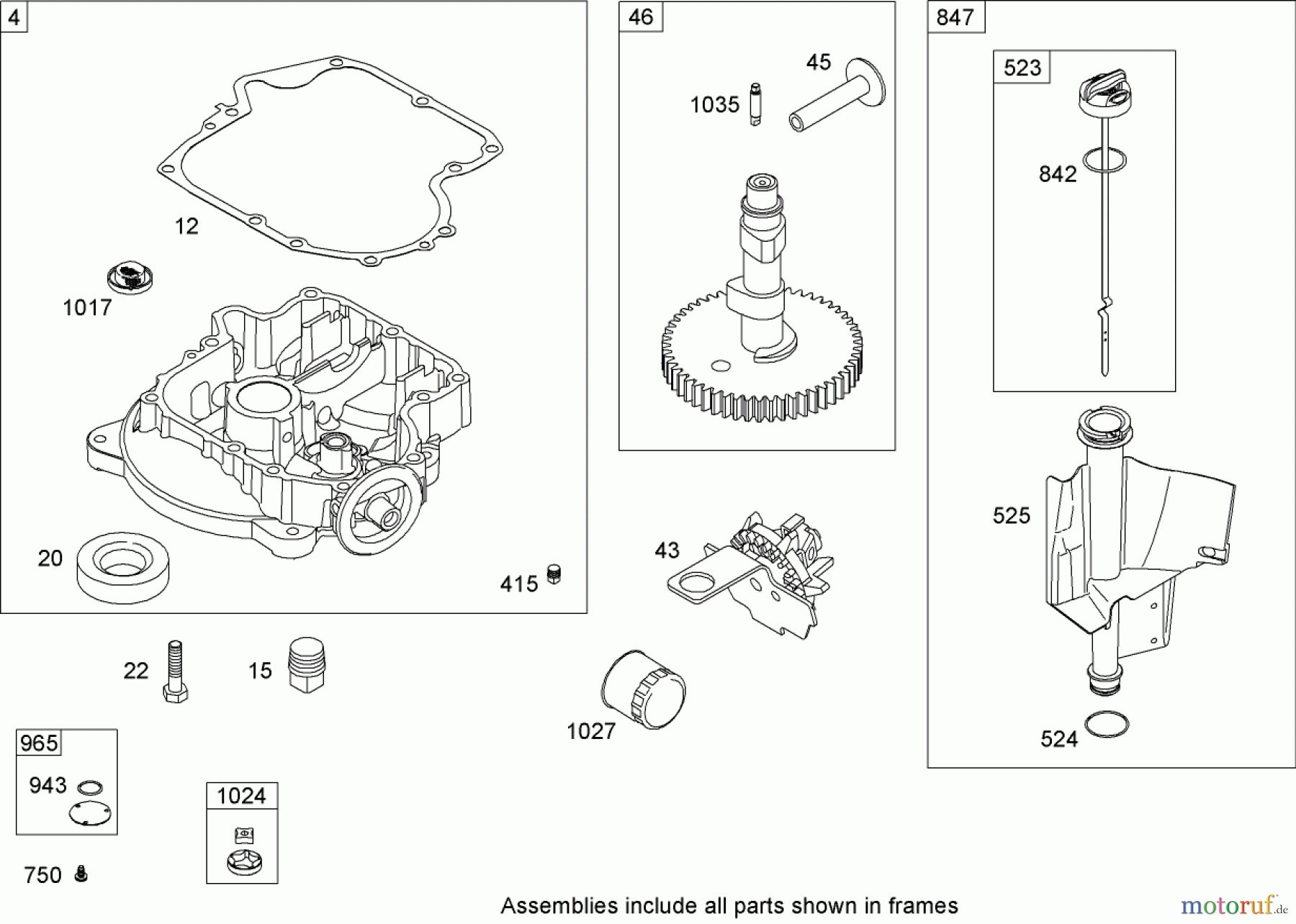 Toro Neu Mowers, Lawn & Garden Tractor Seite 1 74582 (DH 210) - Toro DH 210 Lawn Tractor, 2008 (280000001-280999999) CRANKCASE ASSEMBLY BRIGGS AND STRATTON MODEL 31G777-0130-E1