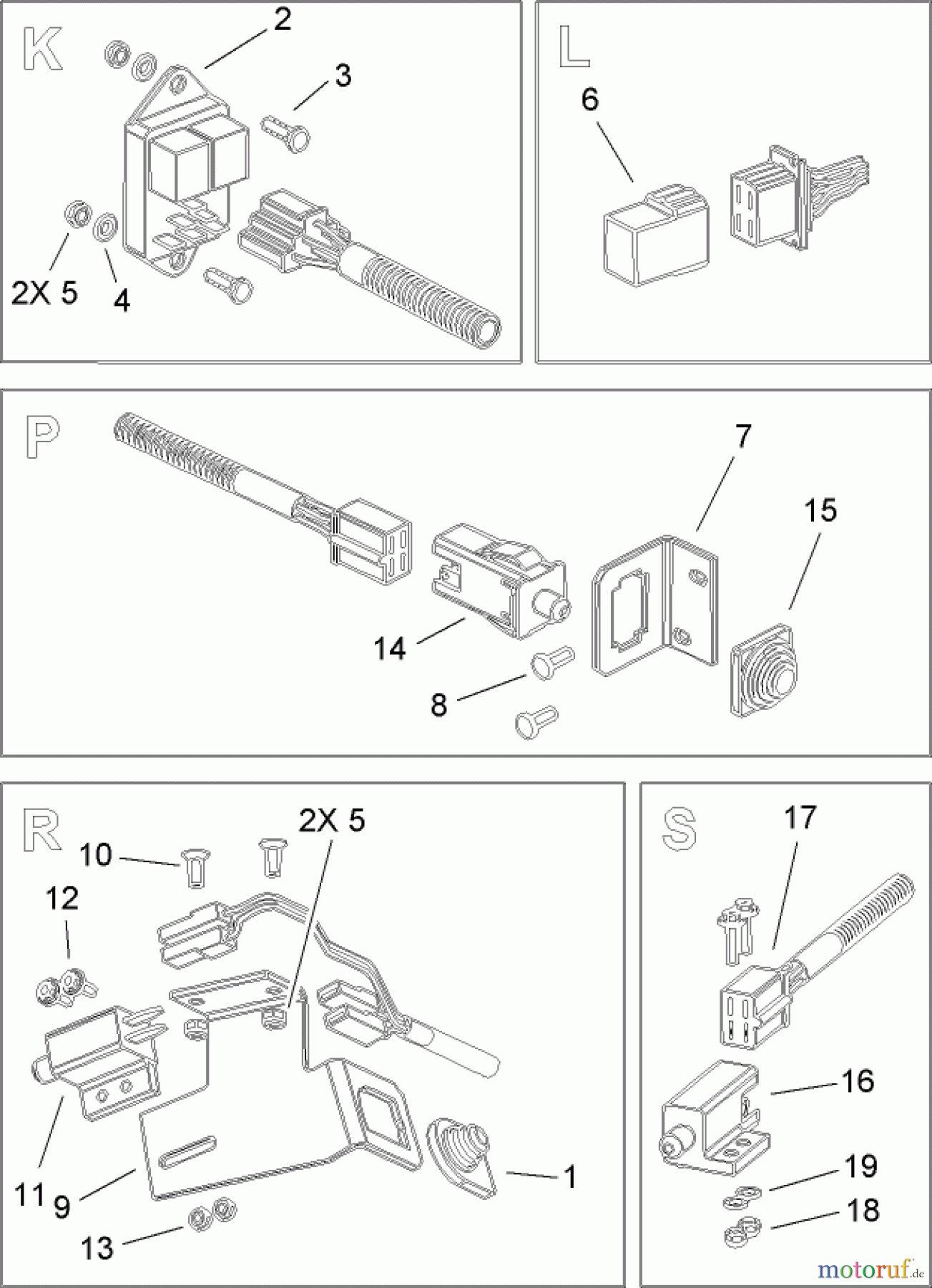 Toro Neu Mowers, Lawn & Garden Tractor Seite 1 74582 (DH 210) - Toro DH 210 Lawn Tractor, 2008 (280000001-280999999) ELECTRICAL SWITCH NO. 3 ASSEMBLY