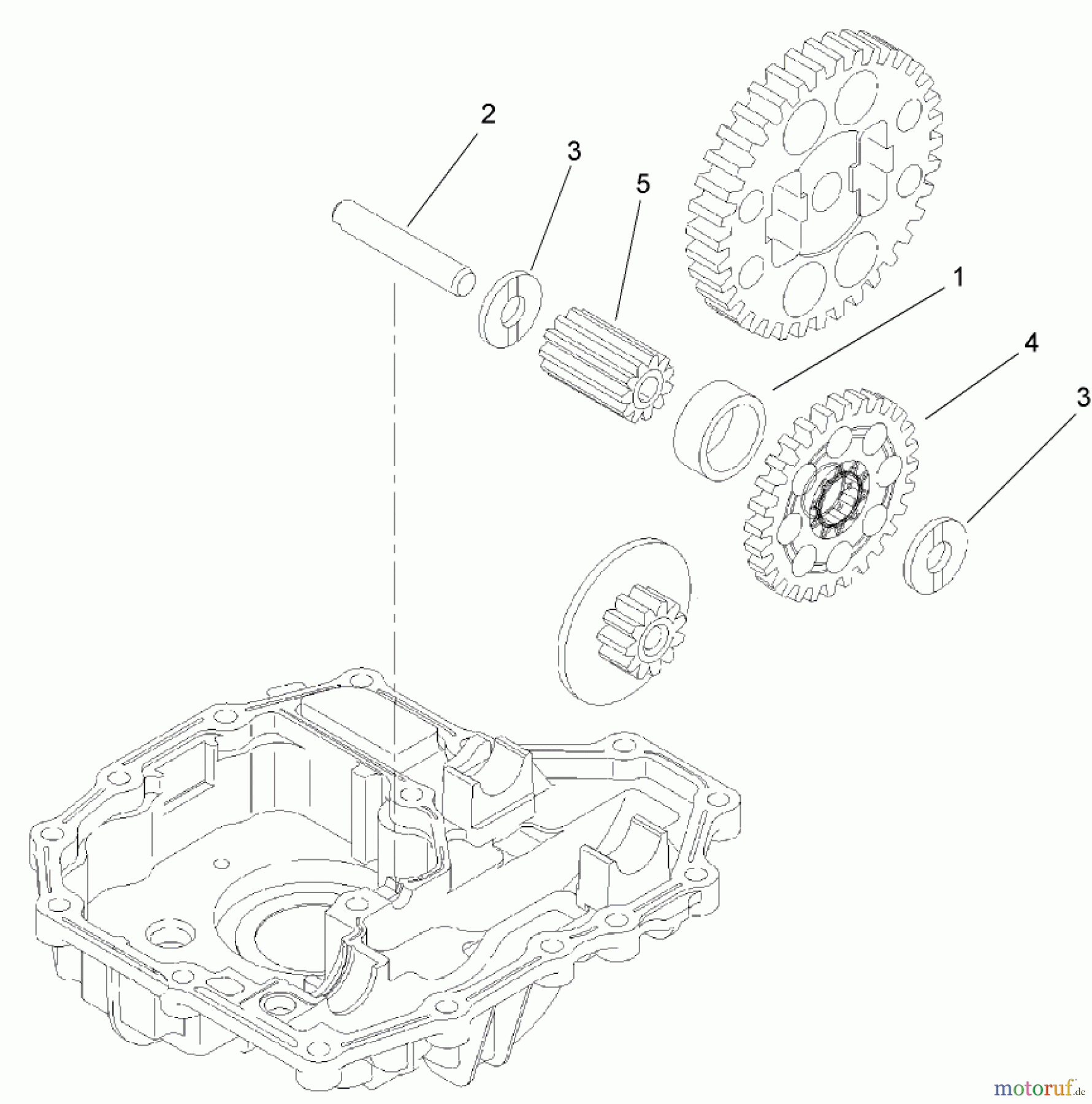 Toro Neu Mowers, Lawn & Garden Tractor Seite 1 74582 (DH 210) - Toro DH 210 Lawn Tractor, 2008 (280000001-280999999) FINAL PINION ASSEMBLY TRANSMISSION ASSEMBLY NO. 114-3155