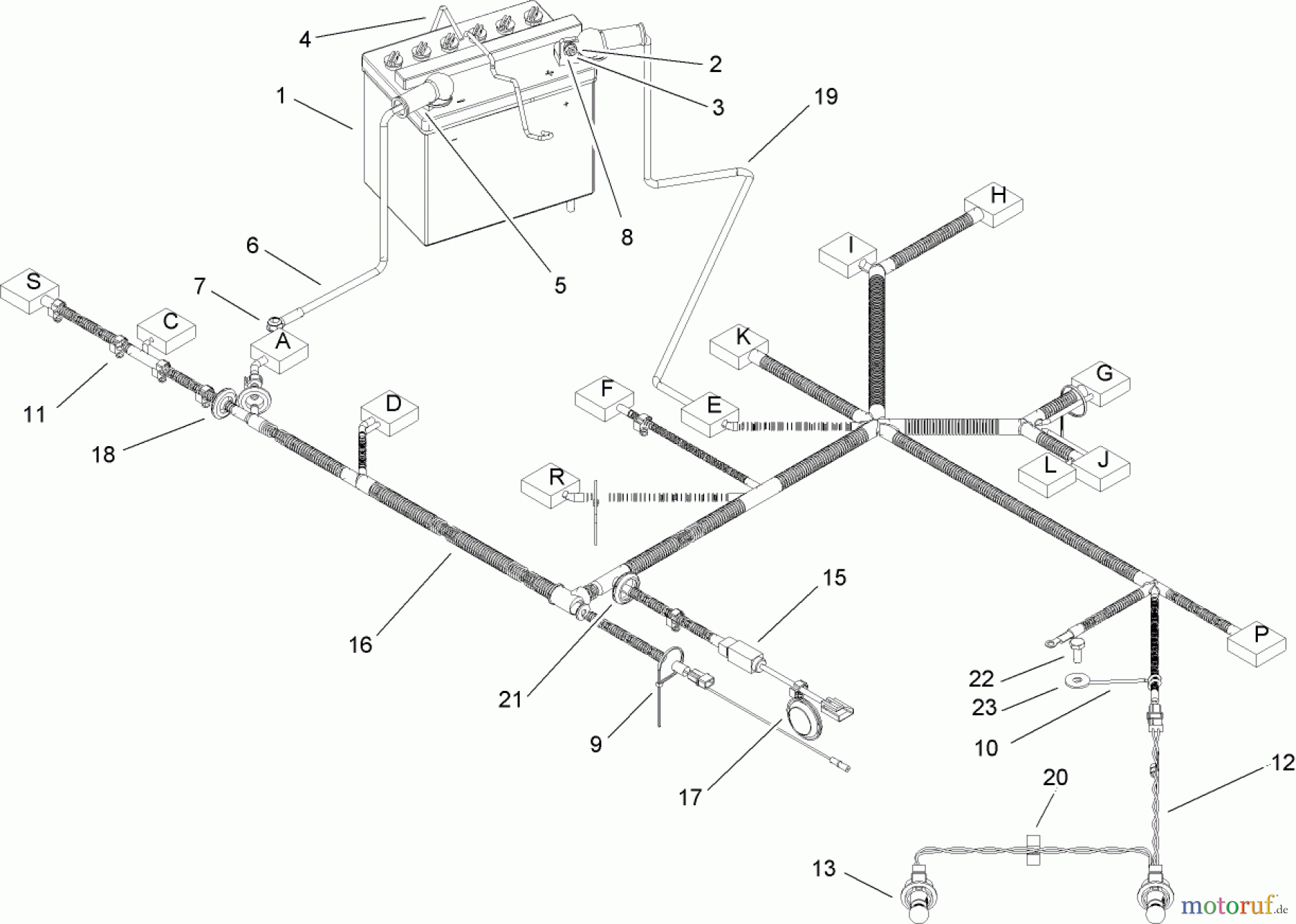 Toro Neu Mowers, Lawn & Garden Tractor Seite 1 74582 (DH 210) - Toro DH 210 Lawn Tractor, 2008 (280000001-280999999) HARNESS ASSEMBLY