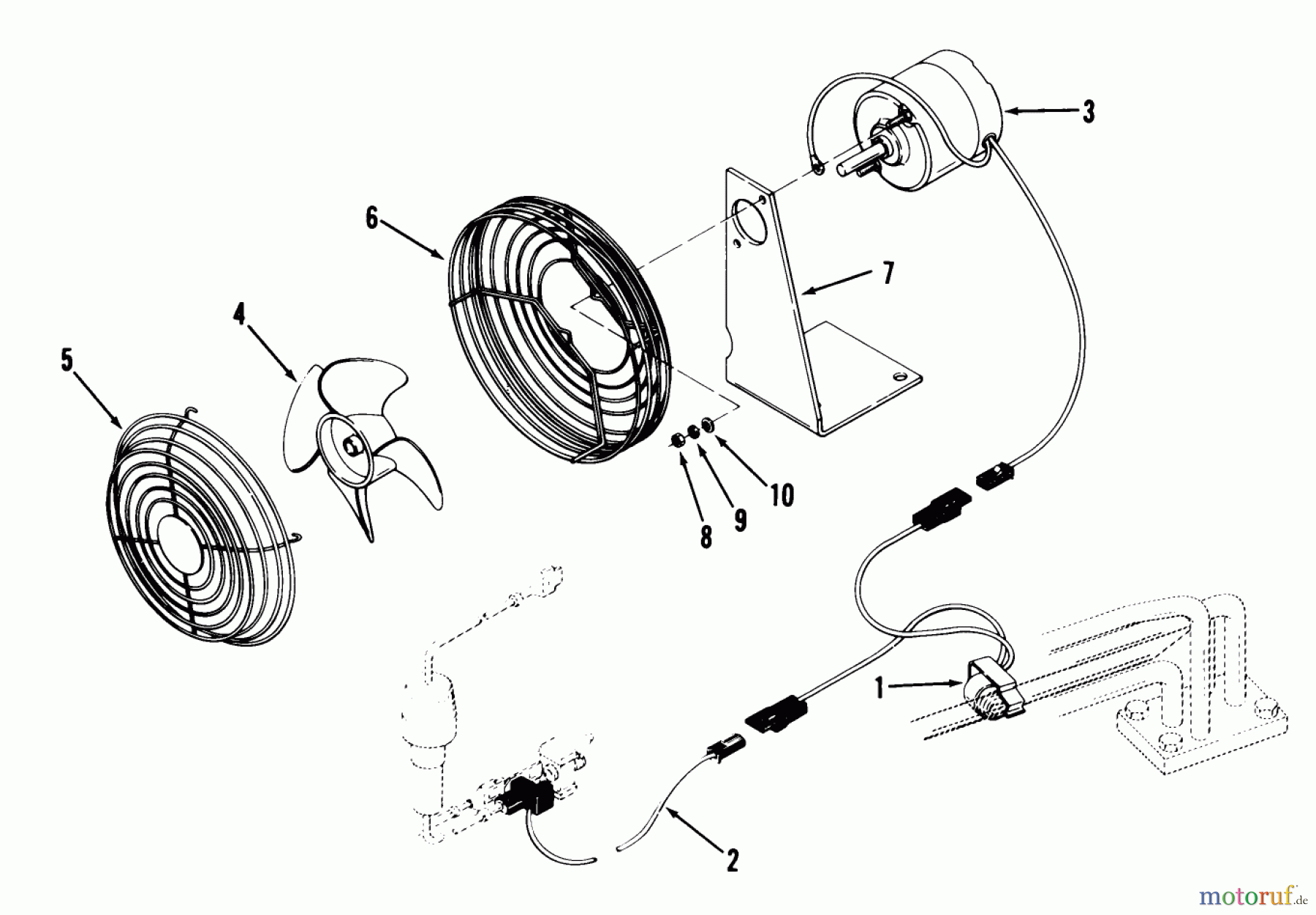  Toro Neu Accessories, Mower 84125 - Toro Transmission Fan Kit, D-Series Tractor, 1981 FAN ASSEMBLY