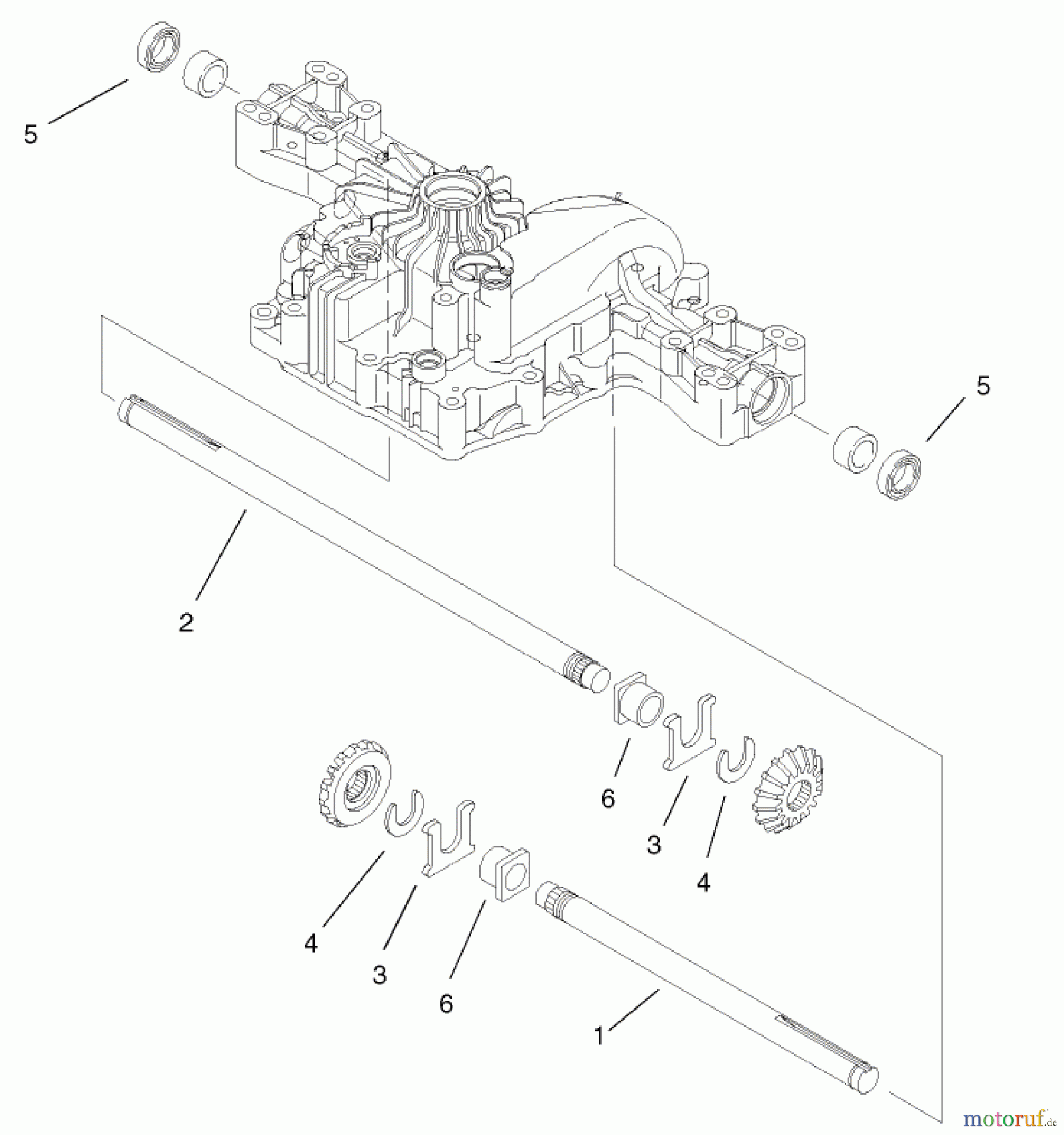  Toro Neu Mowers, Lawn & Garden Tractor Seite 1 74590 (190-DH) - Toro 190-DH Lawn Tractor, 2002 (220000001-220999999) AXLE SHAFT ASSEMBLY