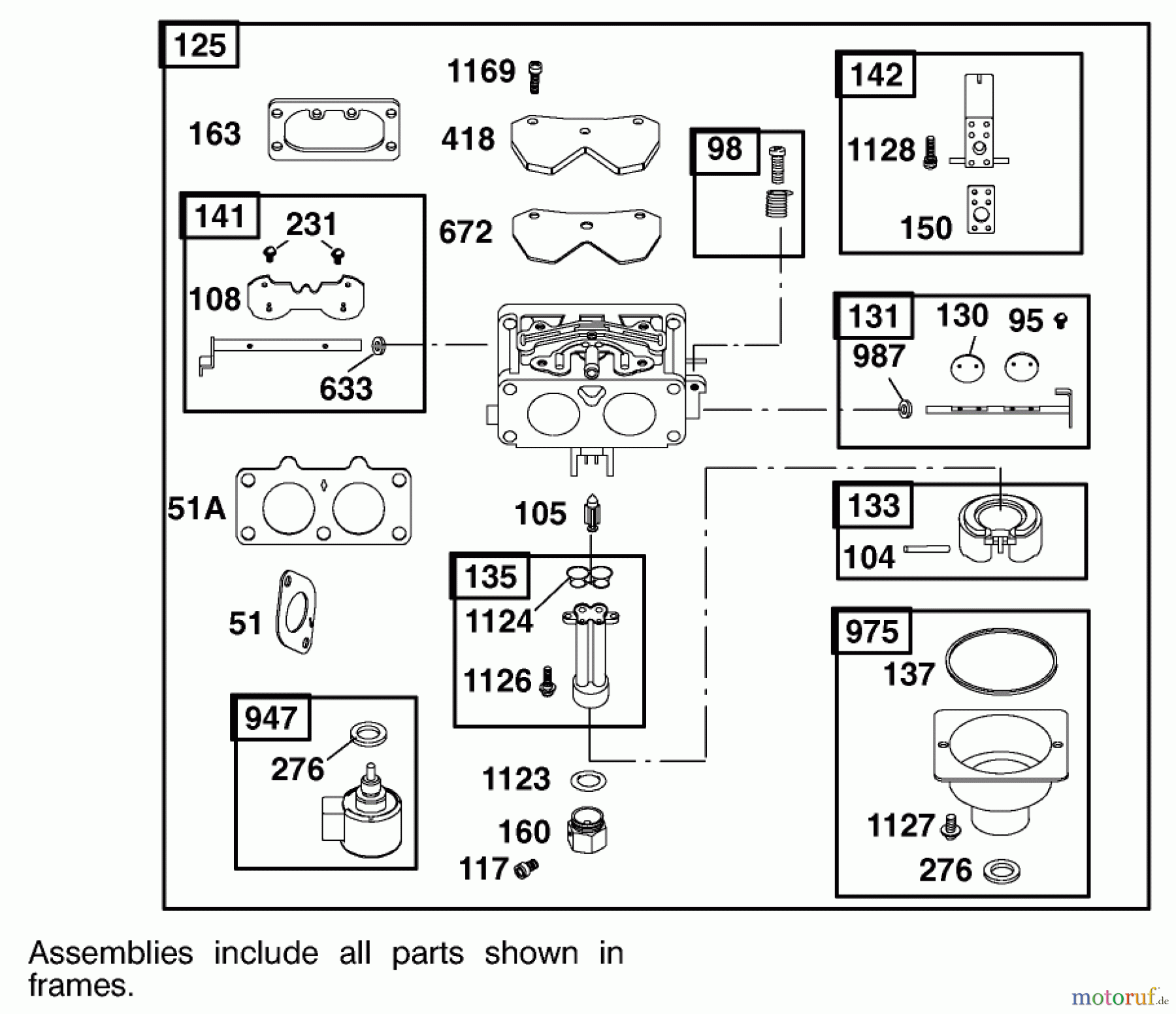 Toro Neu Mowers, Lawn & Garden Tractor Seite 1 74590 (190-DH) - Toro 190-DH Lawn Tractor, 2002 (220000001-220999999) CARBURETOR ASSEMBLY ENGINE BRIGGS AND STRATTON MODEL 406777-0157-E1