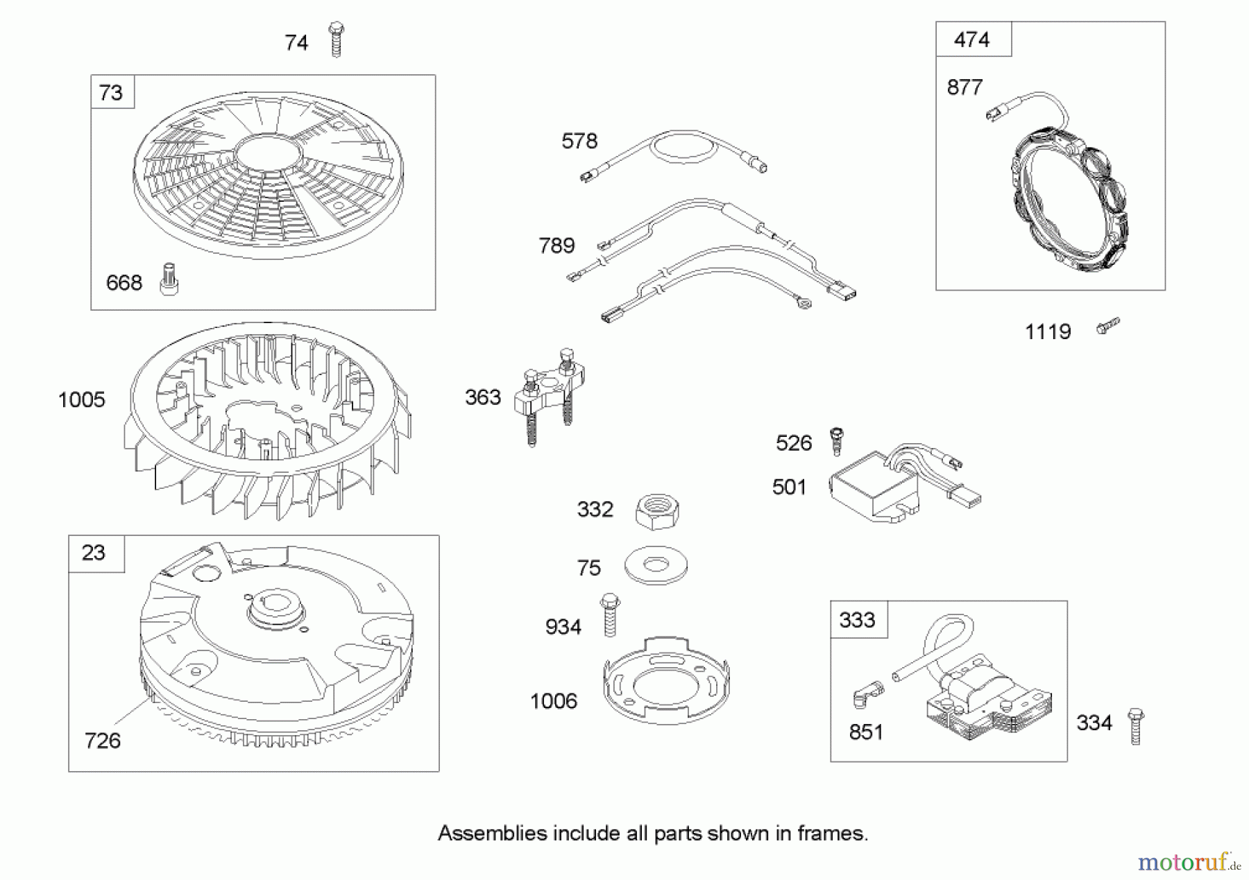 Toro Neu Mowers, Lawn & Garden Tractor Seite 1 74590 (190-DH) - Toro 190-DH Lawn Tractor, 2004 (240000001-240999999) FLYWHEEL ASSEMBLY BRIGGS AND STRATTON 406777-0157-E1