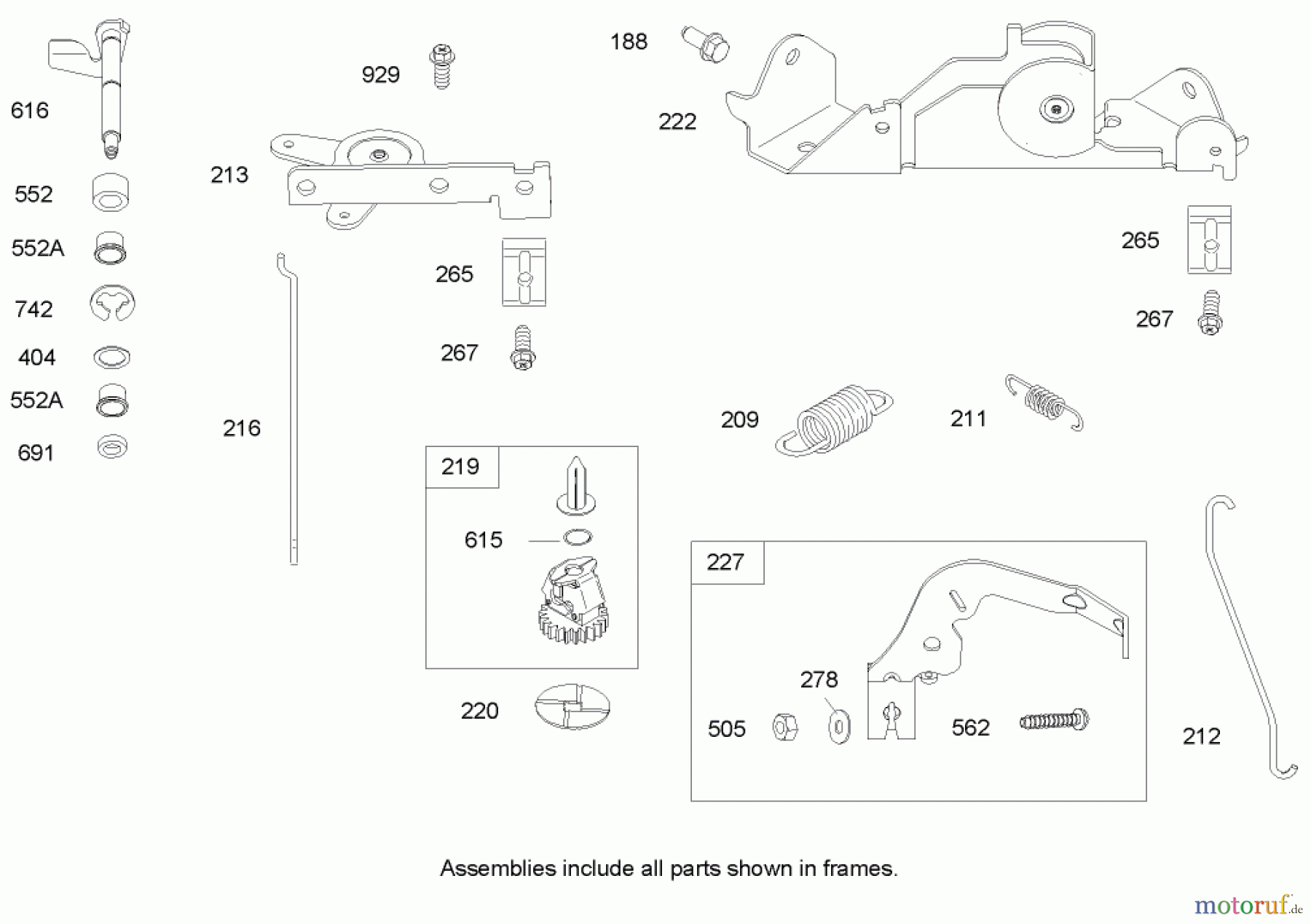  Toro Neu Mowers, Lawn & Garden Tractor Seite 1 74590 (190-DH) - Toro 190-DH Lawn Tractor, 2004 (240000001-240999999) GOVERNOR ASSEMBLY BRIGGS AND STRATTON 406777-0157-E1