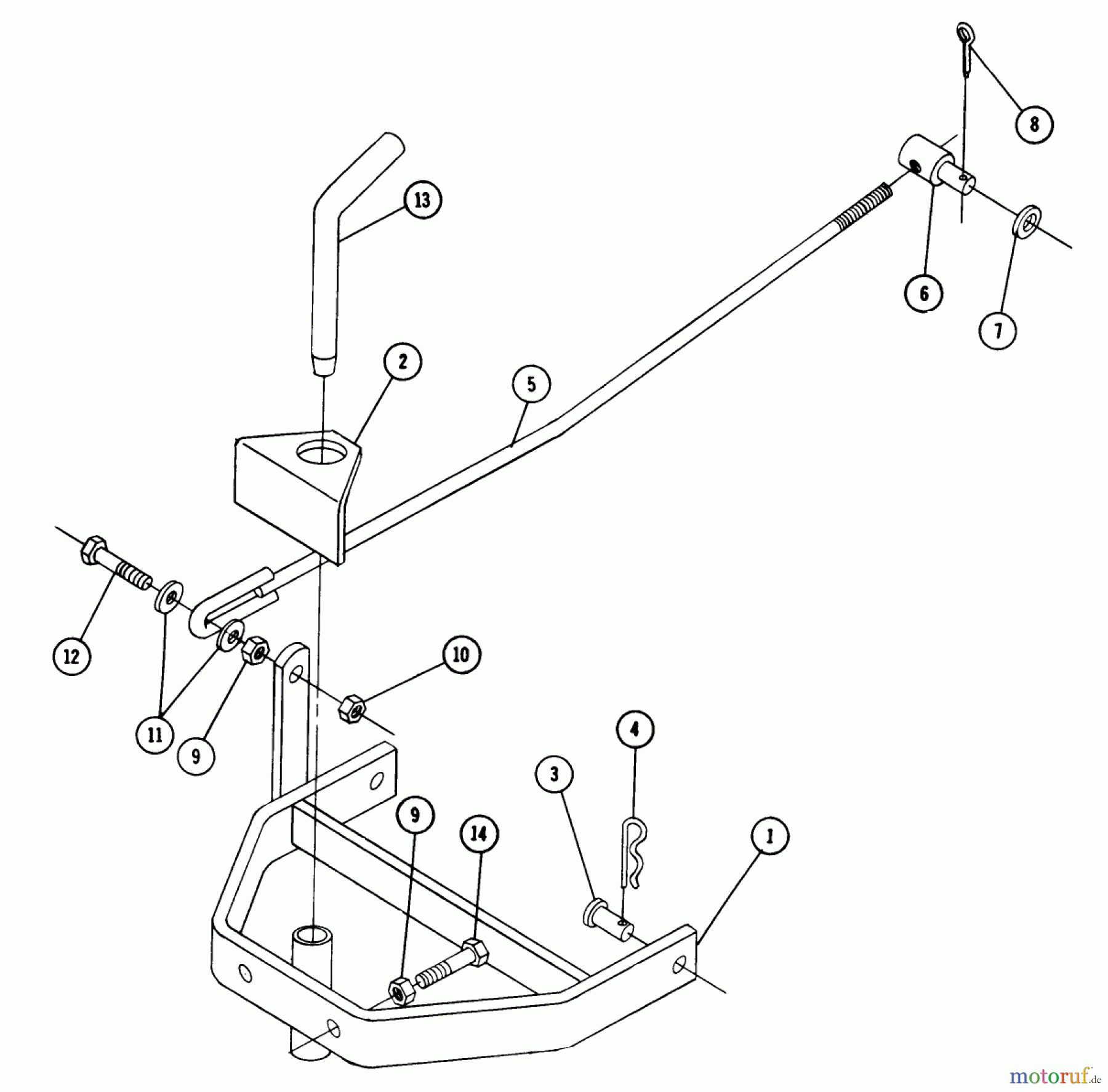 Toro Neu Accessories, Mower 85311 - Toro Clevis Hitch, 1969 PARTS LIST CLEVIS HITCH TYPE
