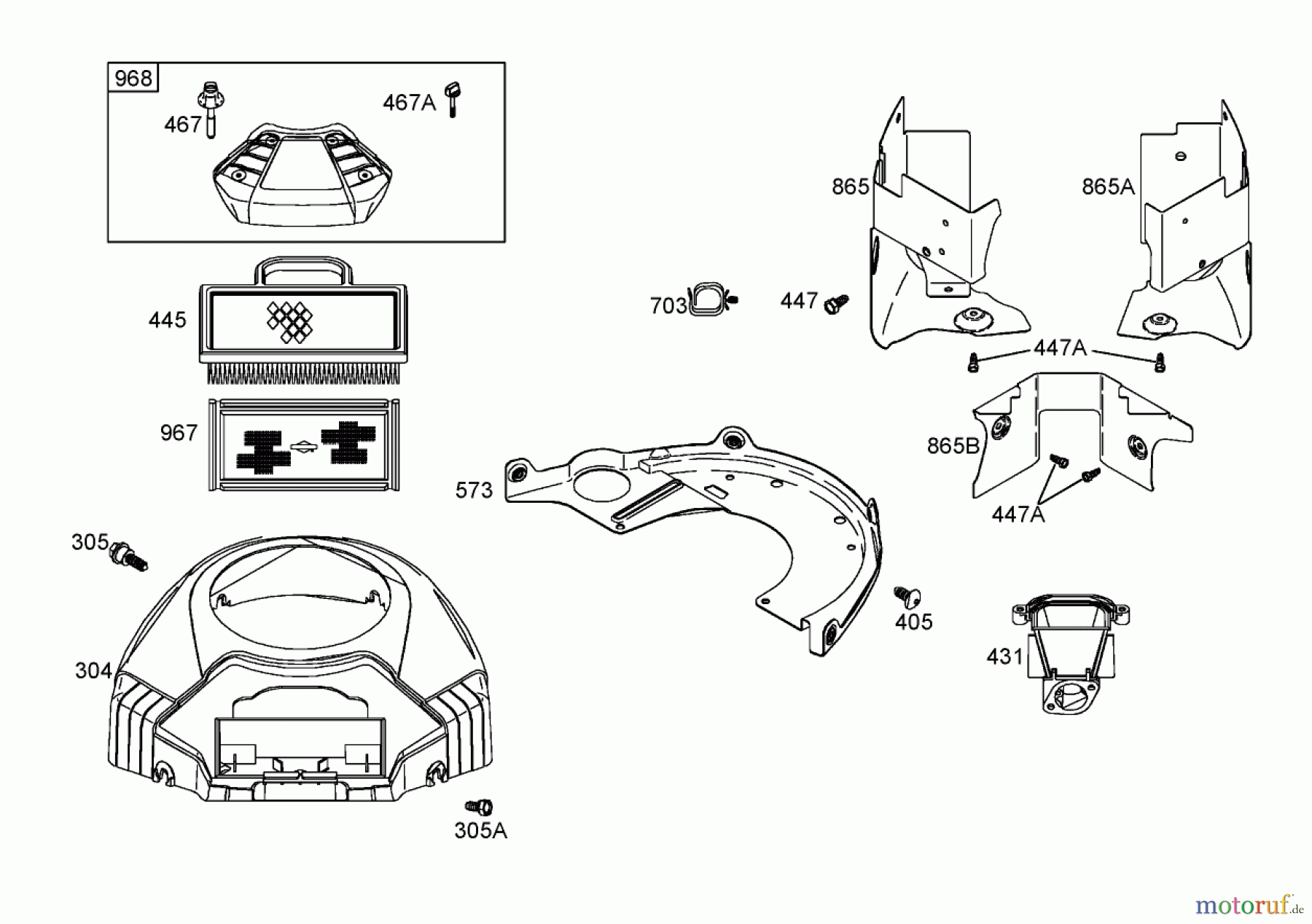 Toro Neu Mowers, Lawn & Garden Tractor Seite 1 74591 (DH 220) - Toro DH 220 Lawn Tractor, 2006 (260000001-260999999) AIR CLEANER ASSEMBLY BRIGGS AND STRATTON 441577-0120-E1